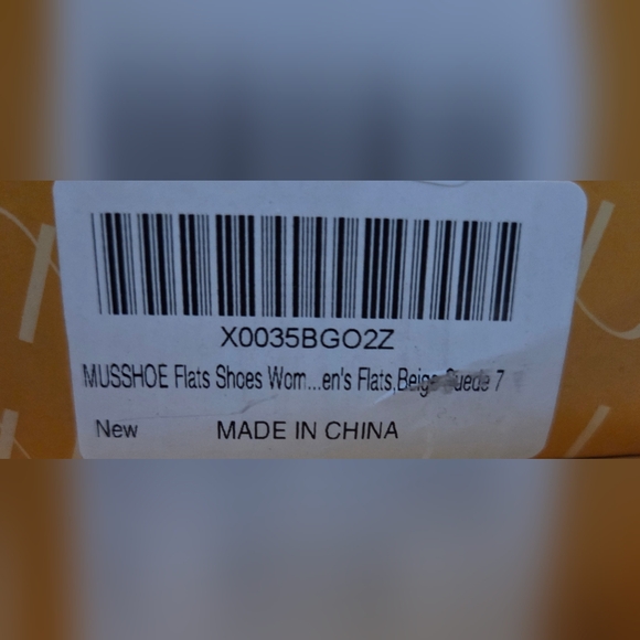 NWB Musshoe Elegant Beige Suede Women's Flates New with box size 7 - Picture 6 of 6